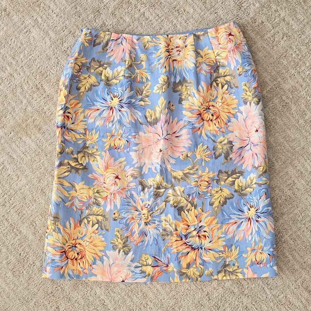 Talbots  | Linen Floral Skirt - Picture 6 of 7